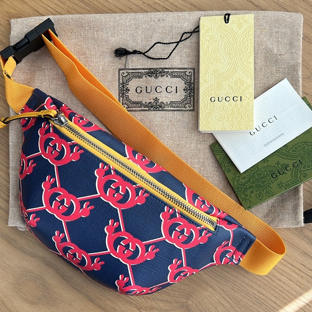 Gucci Kids Children’s Waist Belt Fanny Pack Interlocking G Snail 🐌 ✌🏼 - Picture 2 of 14